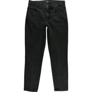 NYDJ Not Your Daughters Boyfriend Black Jeans Women's 6 Stretch Mid Rise A645